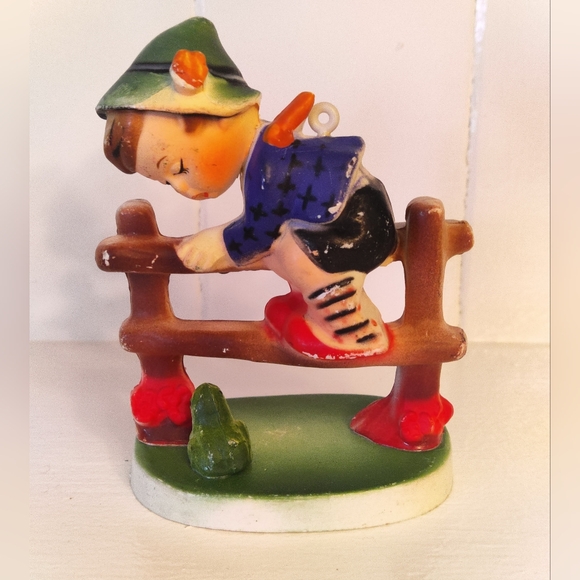 Hong Kong Hummel Style Plastic Figurines / Hanging Ornaments  (6)  Circa 1960s - Picture 3 of 8